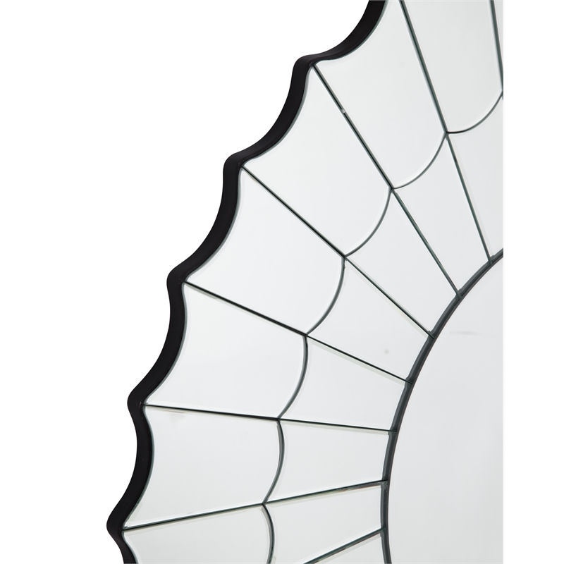 Stringer Wall Mirror with Clear Mirrored Glass Frame