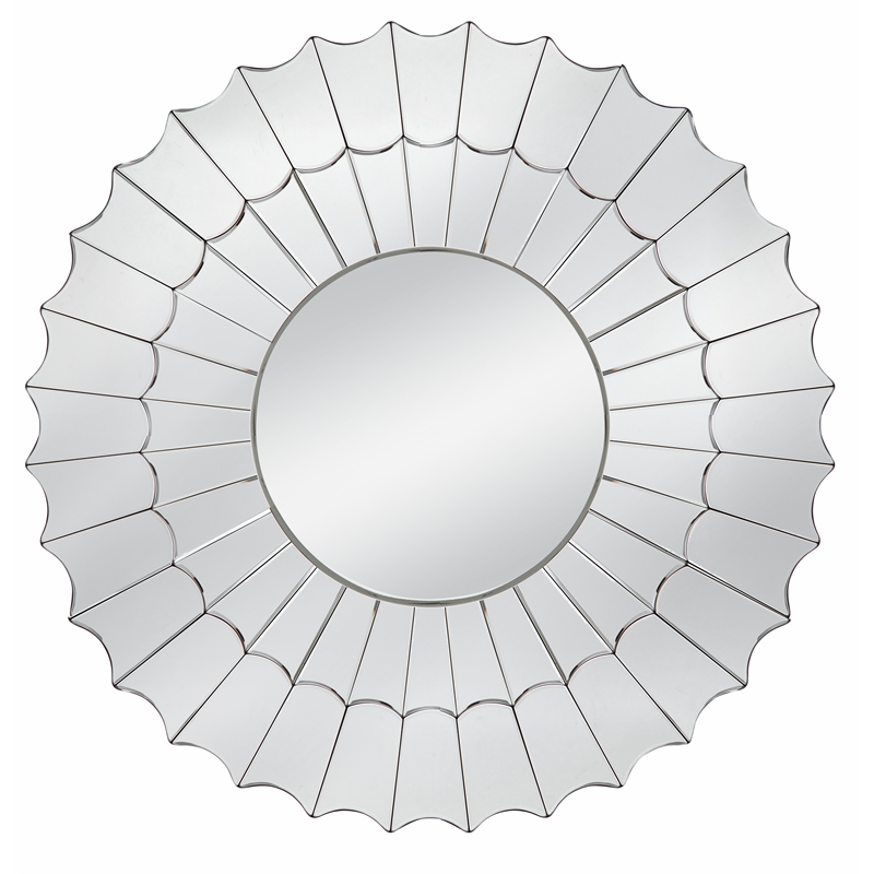 Stringer Wall Mirror with Clear Mirrored Glass Frame