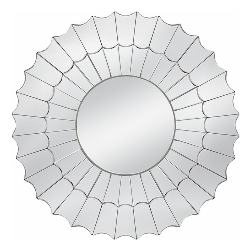 Stringer Wall Mirror with Clear Mirrored Glass Frame