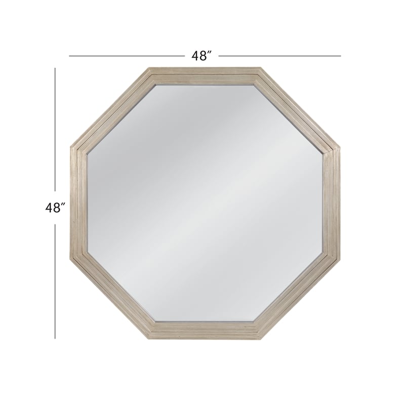 Holiday Engineered Wood Wall Mirror in Plated Silver Frame