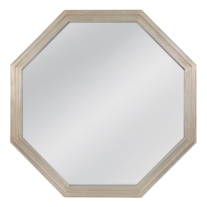 Holiday Engineered Wood Wall Mirror in Plated Silver Frame