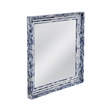 Mabrey Wall Mirror in Blue and Cream Resin and Bone Frame