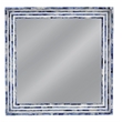 Mabrey Wall Mirror in Blue and Cream Resin and Bone Frame