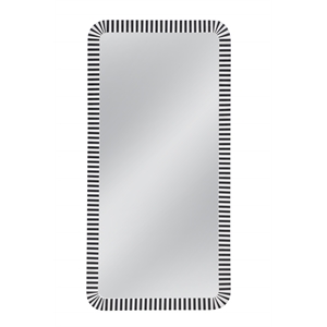 MacAlister Floor Mirror in Black and Cream Bone and Resin