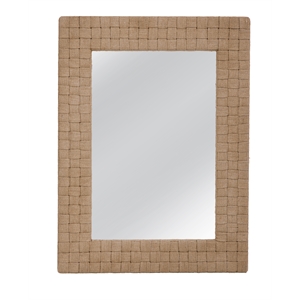 Darlington Wall Mirror in Natural Jute Rope Covered Engineered Wood Frame