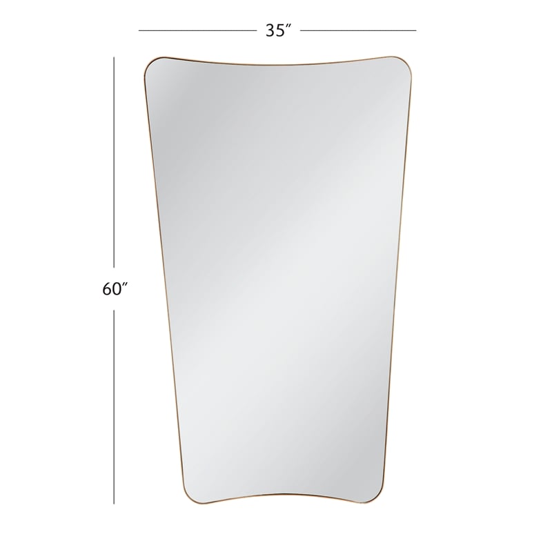 Garcia Wall Mirror in Gold Leaf Metal Frame