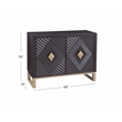 Allamar Bar Cabinet in Boho Brown and Gold Wood