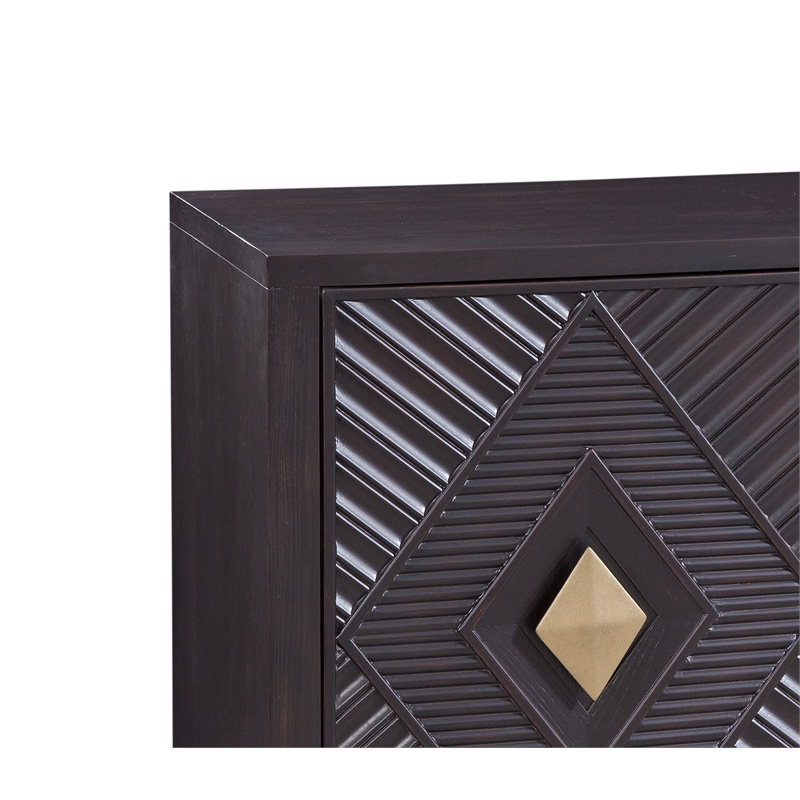 Allamar Bar Cabinet in Boho Brown and Gold Wood