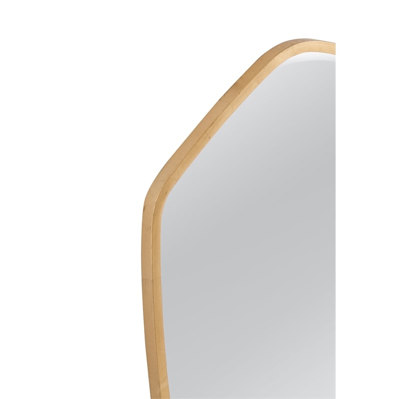 Chari Wall Mirror in Gold Leaf Metal Frame