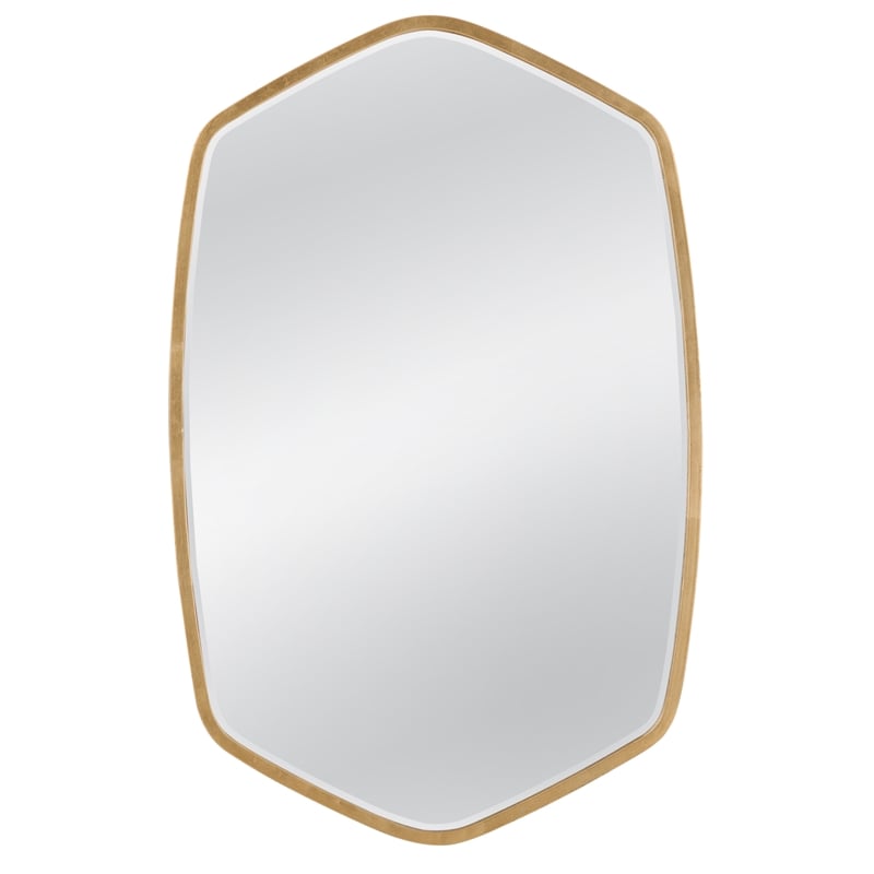 Chari Wall Mirror in Gold Leaf Metal Frame
