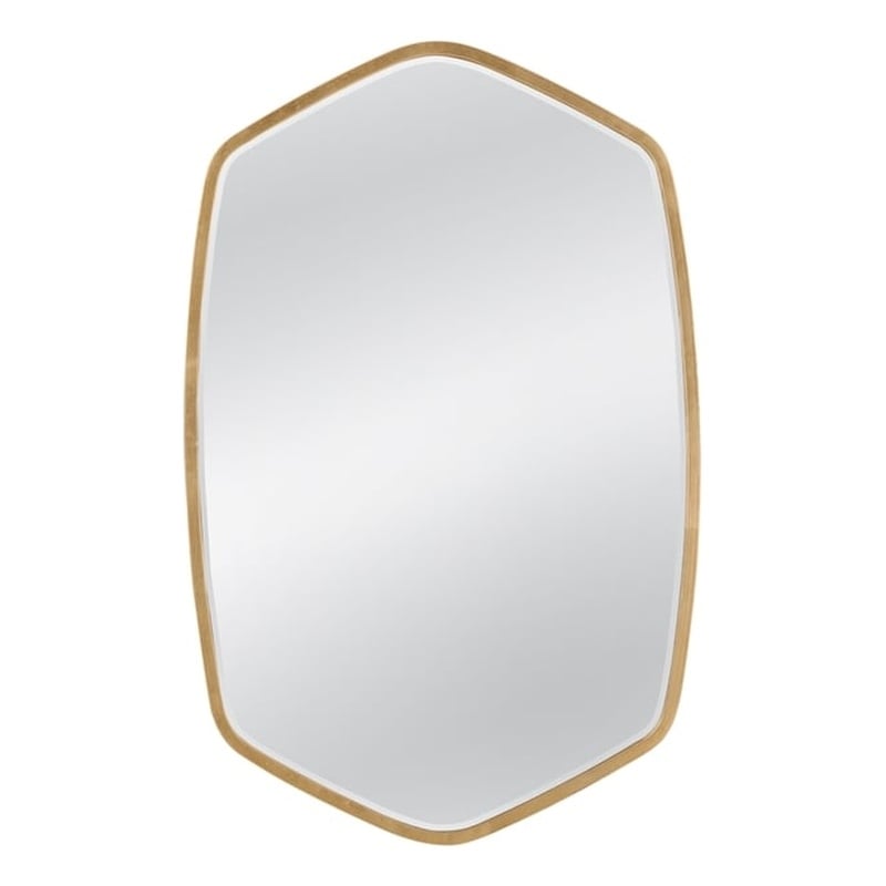 Chari Wall Mirror in Gold Leaf Metal Frame