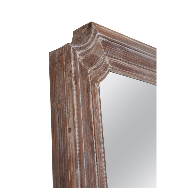 Joss Floor Mirror in Natural Wood
