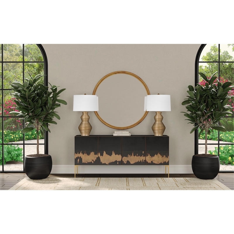 Kali Iron Sideboard in Black Metal