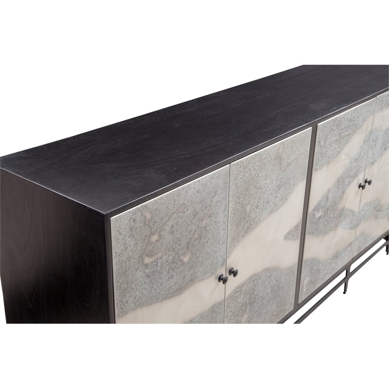 Caspar Iron Sideboard in Black Metal