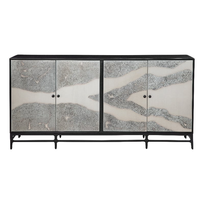Caspar Iron Sideboard in Black Metal