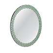 Alanis Wall Mirror in Green Resin