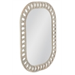 Enya Wall Mirror in White Wood