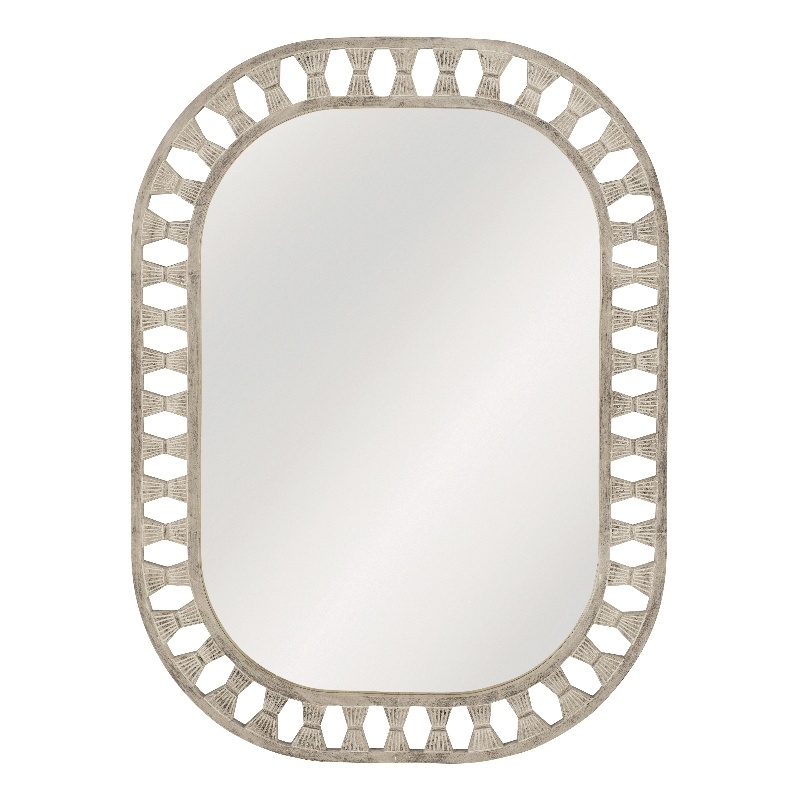 Enya Wall Mirror in White Wood