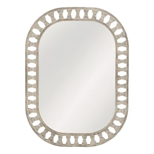 Enya Wall Mirror in White Wood