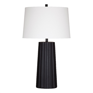 sabine table lamp in black resin