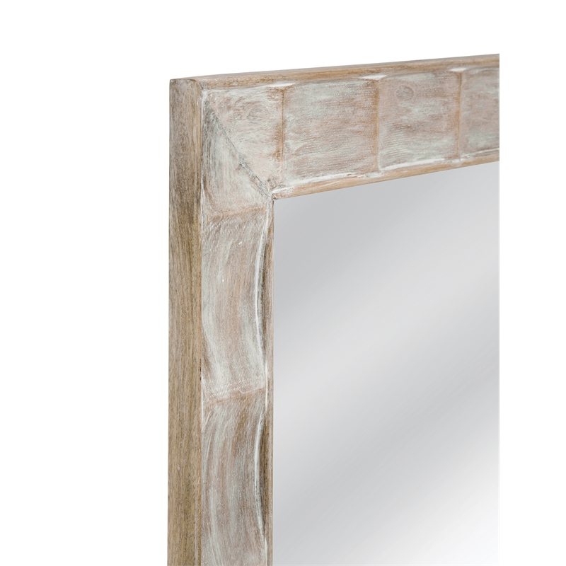 Guyton Wall Mirror in White Wood