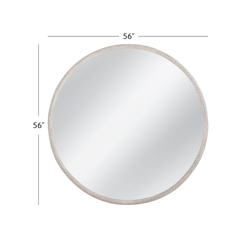 Bechet Wall Mirror in White Wood