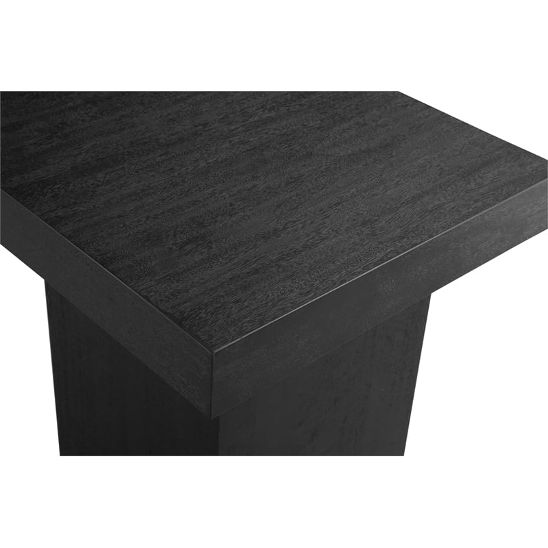 Padula Large End Table in Modern Black Wood