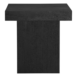 Padula Large End Table in Modern Black Wood