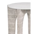 Bali Coastal Modern Round End Table in White Wood
