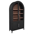 Fynn Wooden Display Cabinet in Traditional Black Oak Wood