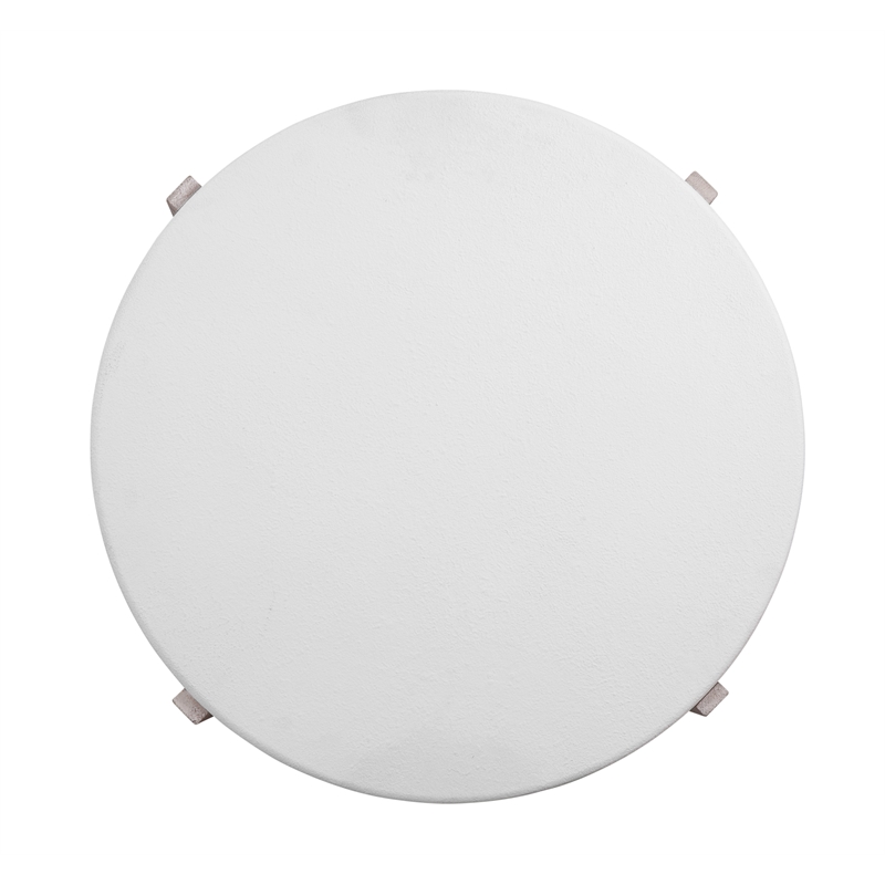Bali Round Modern Cocktail Table in White Wood
