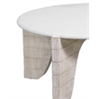 Bali Round Modern Cocktail Table in White Wood