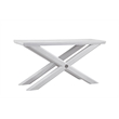 Bassett Mirror Nadine Console Table in Bright White Oak/Brushed Nickel