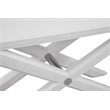 Bassett Mirror Nadine Console Table in Bright White Oak/Brushed Nickel