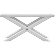 Bassett Mirror Nadine Console Table in Bright White Oak/Brushed Nickel