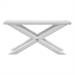 Bassett Mirror Nadine Console Table in Bright White Oak/Brushed Nickel