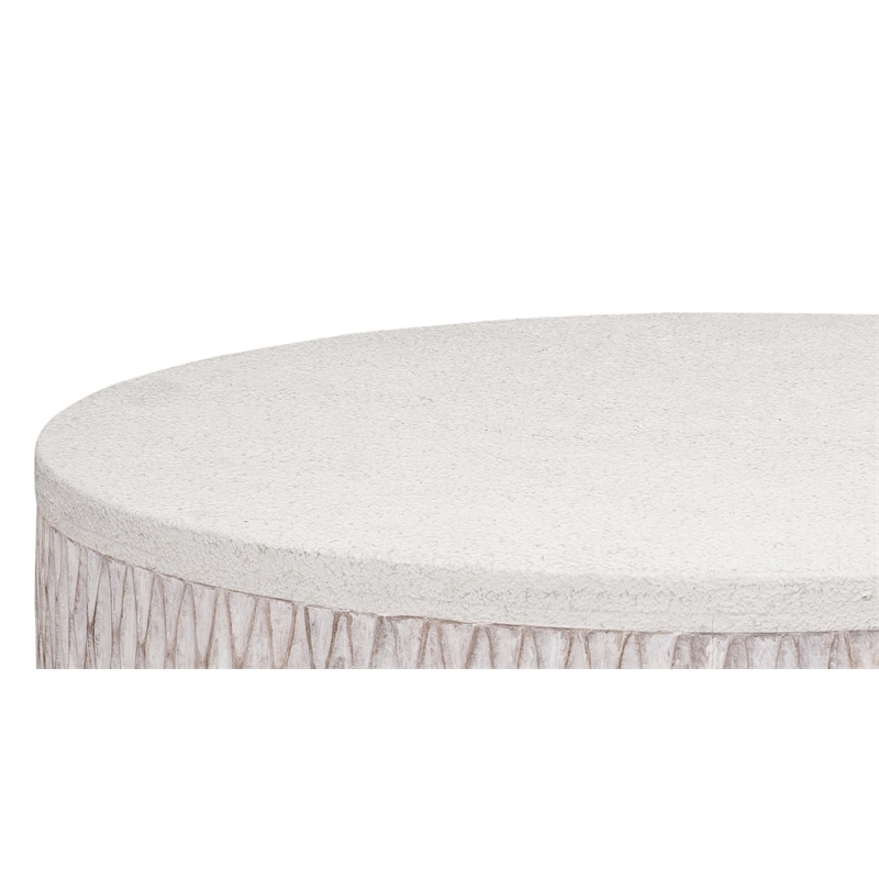 Brewer Coastal Accent Cocktail Table in White Wood