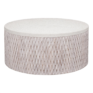 Brewer Coastal Accent Cocktail Table in White Wood