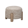 Willow Accent Ottoman in Modern Khaki and Natural Wood