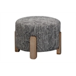 Jasper Accent Ottoman in Modern Gray and Natural Wood