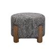 Jasper Accent Ottoman in Modern Gray and Natural Wood