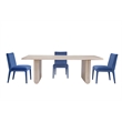 White Wood Nadia Coastal Dining Table Mango
