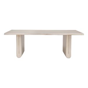 White Wood Nadia Coastal Dining Table Mango