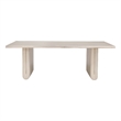 White Wood Nadia Coastal Dining Table Mango