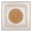 White Canvas Wood Frame Central Wall Art Modern