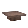 Padula Brown Wood Oak Modern Cocktail Table