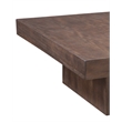 Padula Brown Wood Oak Modern Cocktail Table