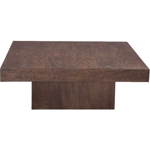 Padula Brown Wood Oak Modern Cocktail Table