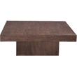 Padula Brown Wood Oak Modern Cocktail Table