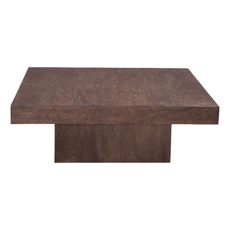 Padula Brown Wood Oak Modern Cocktail Table